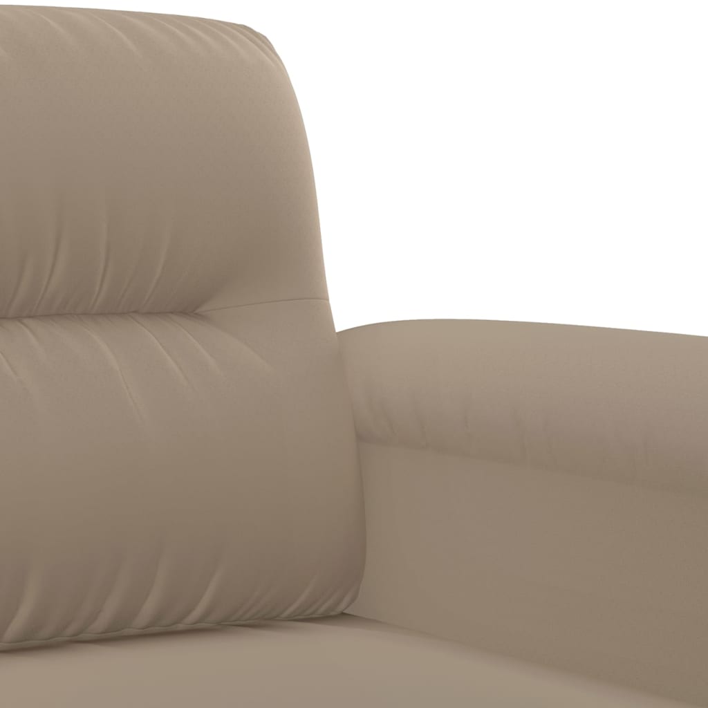 3-dijelni set sofa s jastucima smeđesivi od mikrovlakana