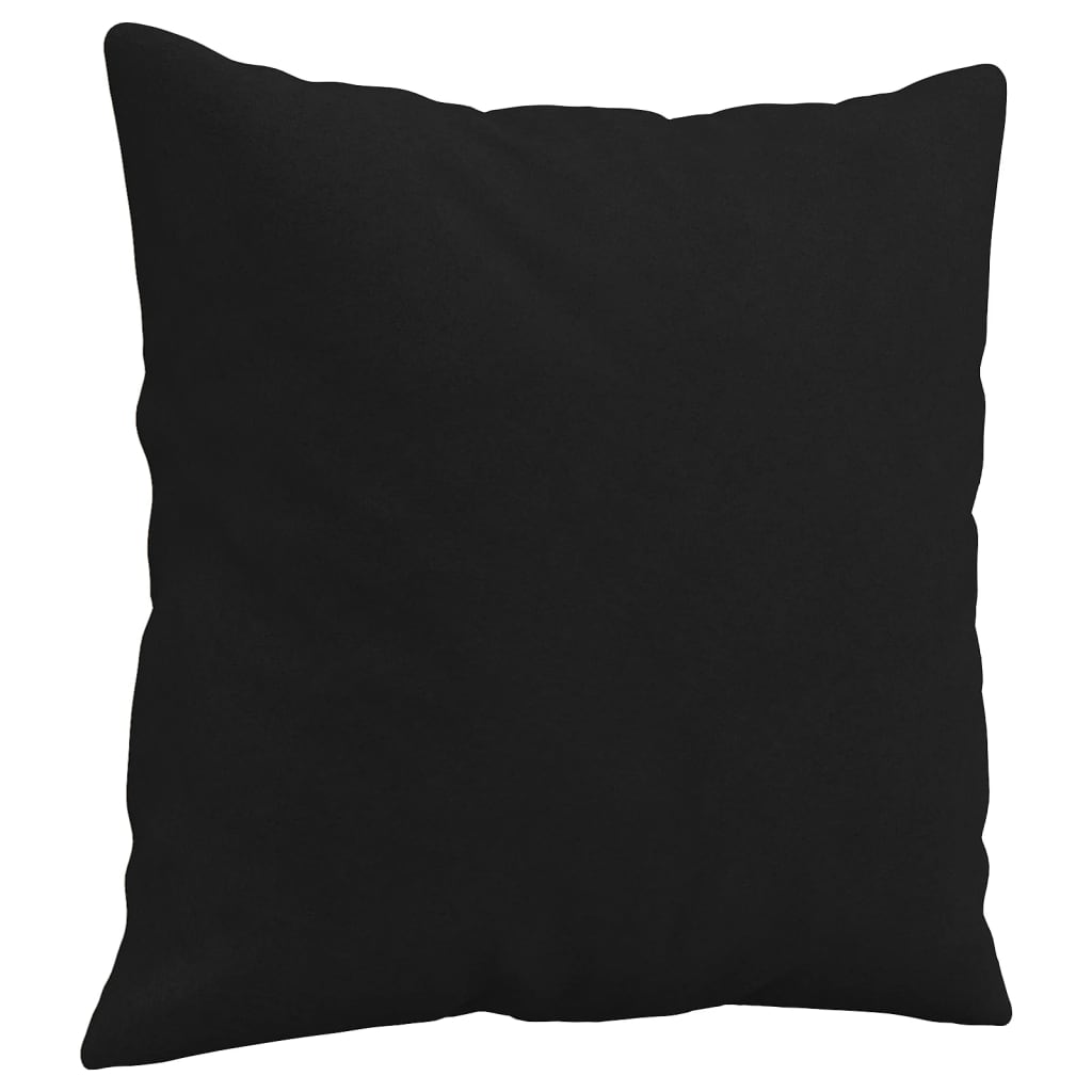 3-dijelni set sofa s jastucima crni od mikrovlakana