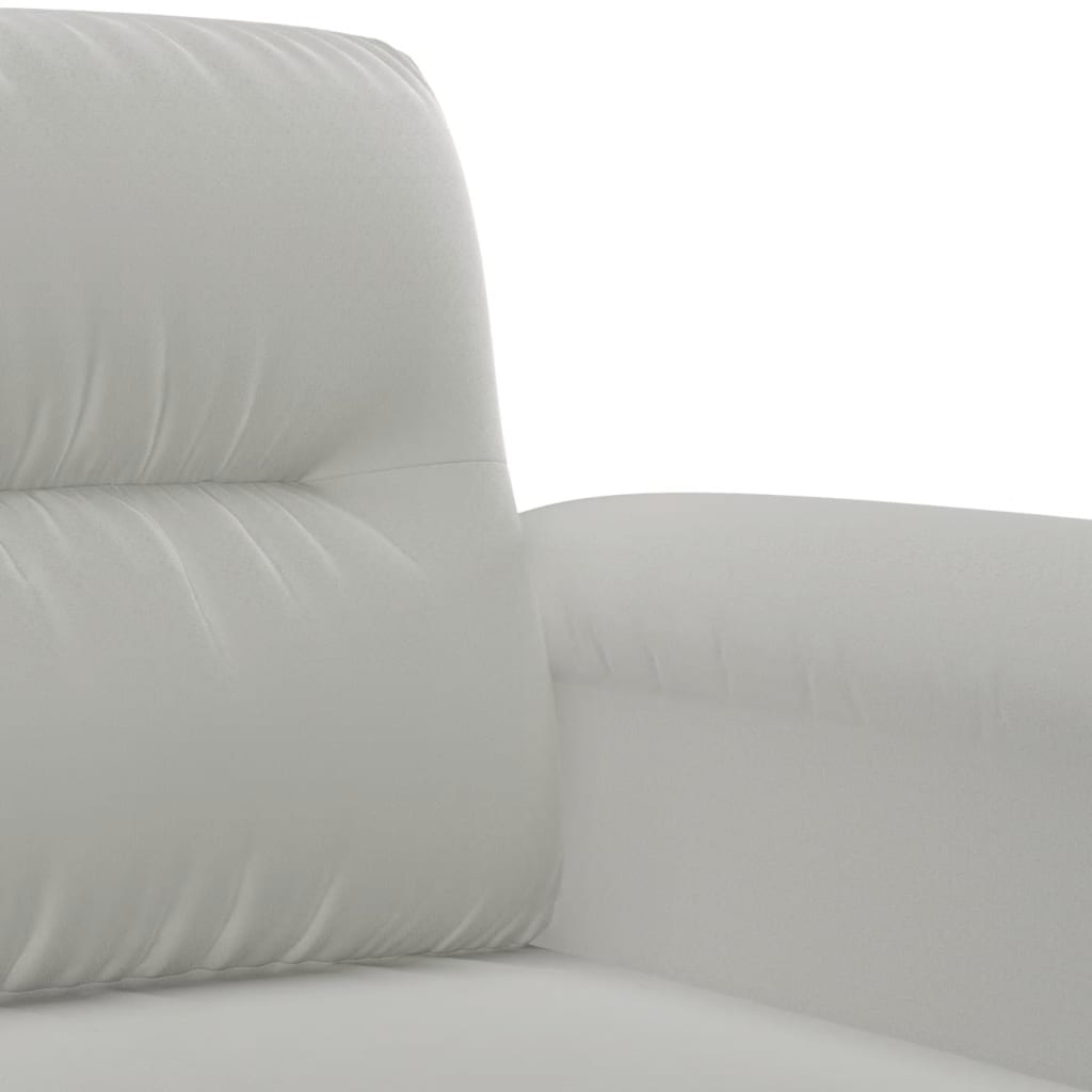 3-dijelni set sofa s jastucima svjetlosivi od mikrovlakana