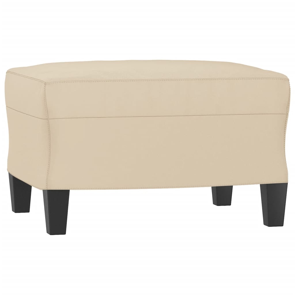 3-dijelni set sofa s jastucima krem od mikrovlakana