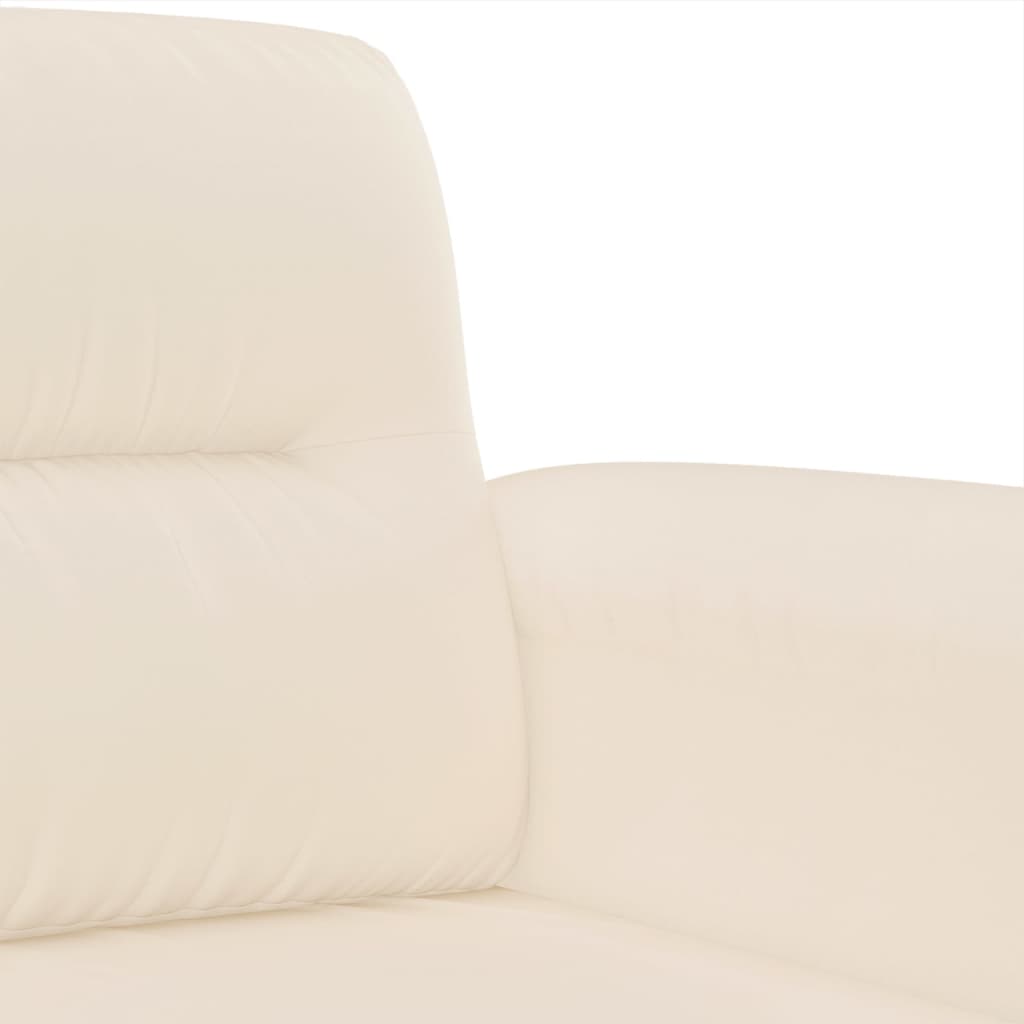 3-dijelni set sofa s jastucima bež od mikrovlakana