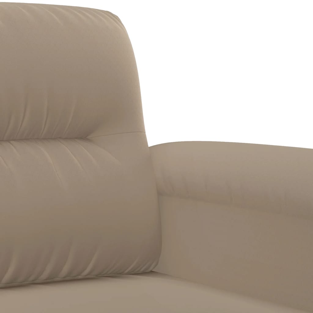 2-dijelni set sofa s jastucima smeđesivi od mikrovlakana