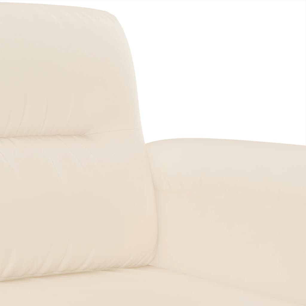 2-dijelni set sofa s jastucima bež od mikrovlakana