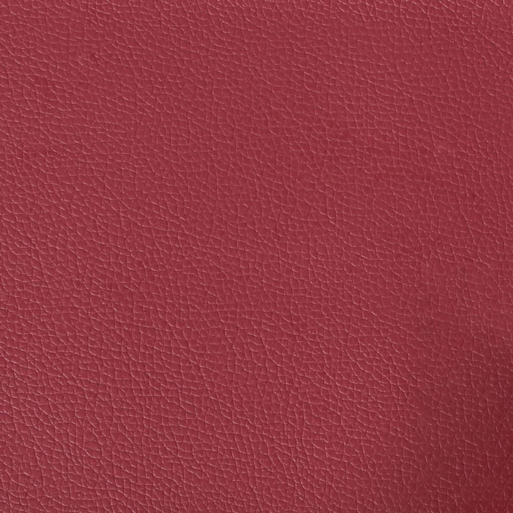 3-dijelni set sofa s jastucima boja vina od umjetne kože