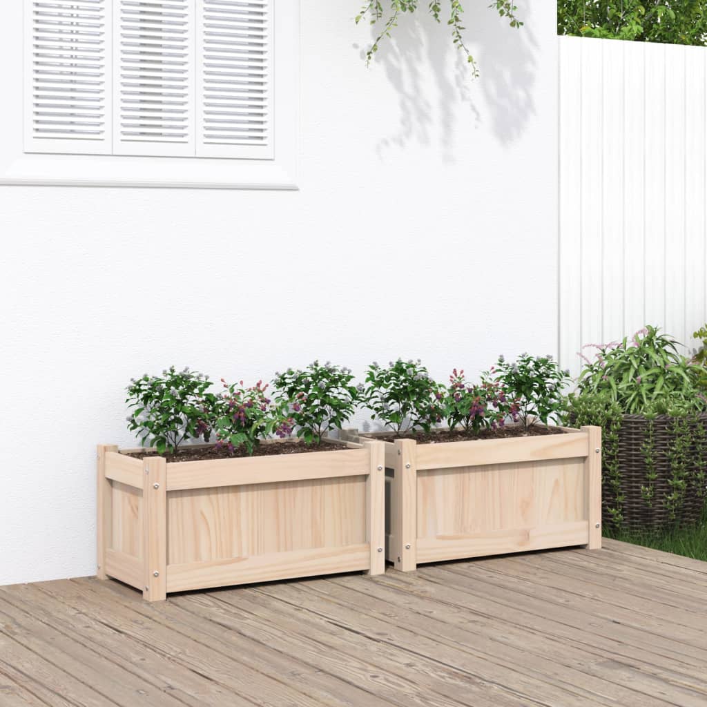 Vrtne sadilice 2 kom od masivne borovine