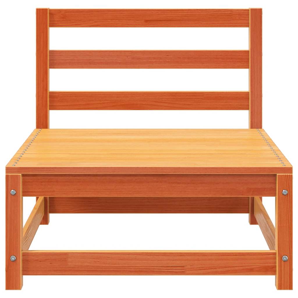 Vrtne sofe bez naslona za ruke 3 kom smeđe 70x70x67cm borovina