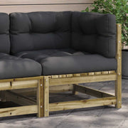 Kutna vrtna sofa s jastucima od impregnirane borovine