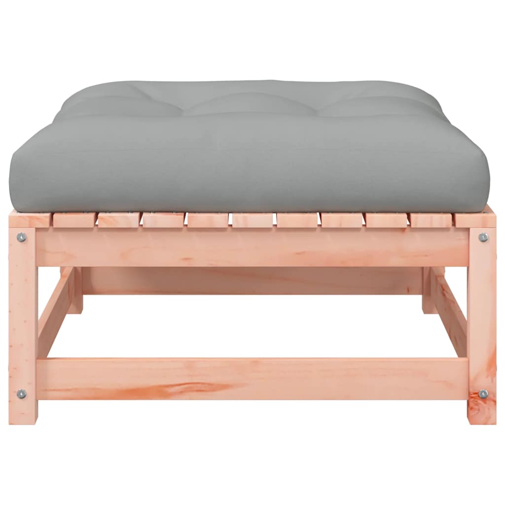 Vrtna sofa bez naslona za ruke s jastucima i tabureom