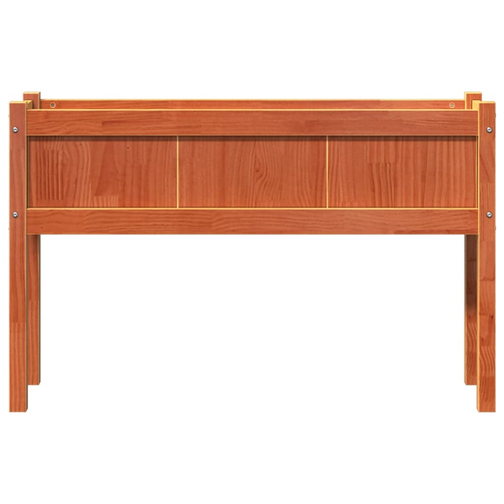 Vrtna sadilica s nogama voštano smeđa 110x31x70 cm od borovine