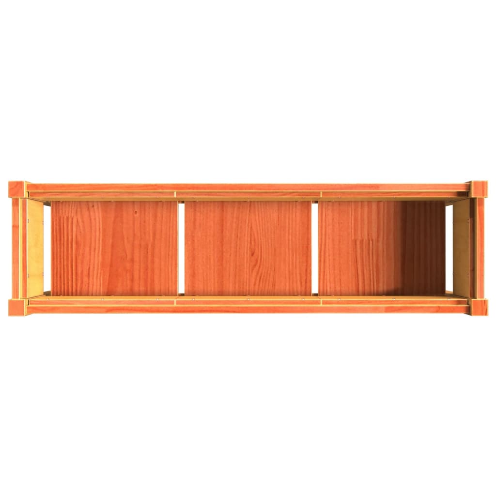 Vrtna sadilica s nogama voštano smeđa 110x31x70 cm od borovine