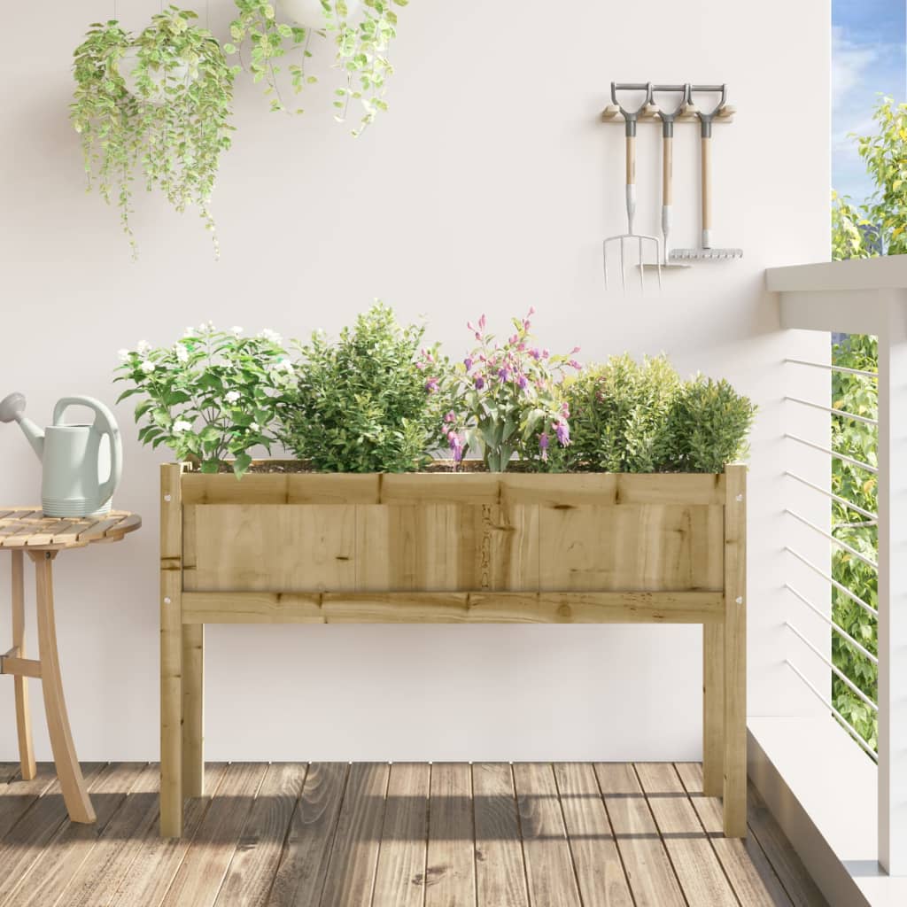 Vrtne sadilice s nogama 110x31x70 cm od impregnirane borovine