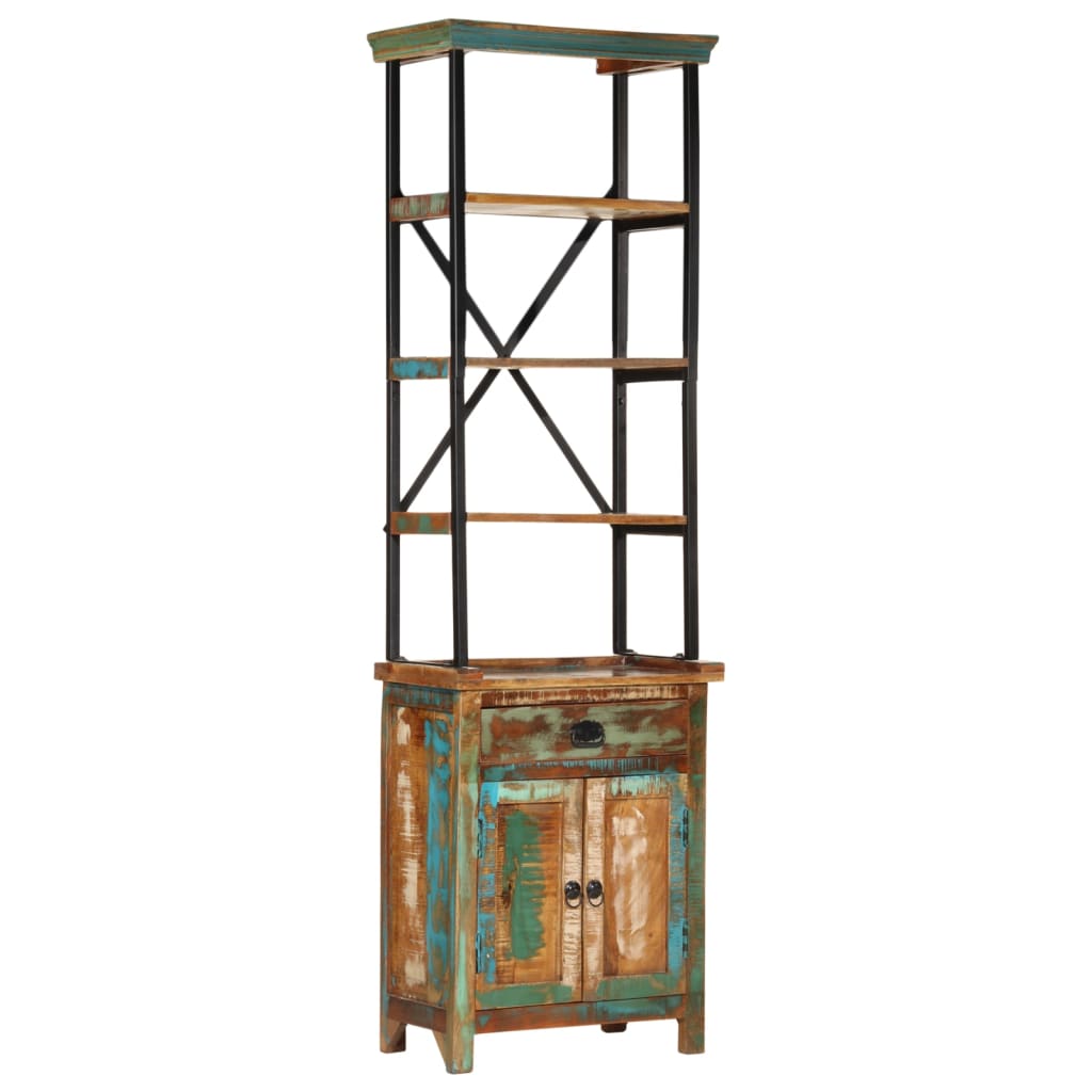 Visoka komoda 55 x 30 x 180 cm od masivnog obnovljenog drva