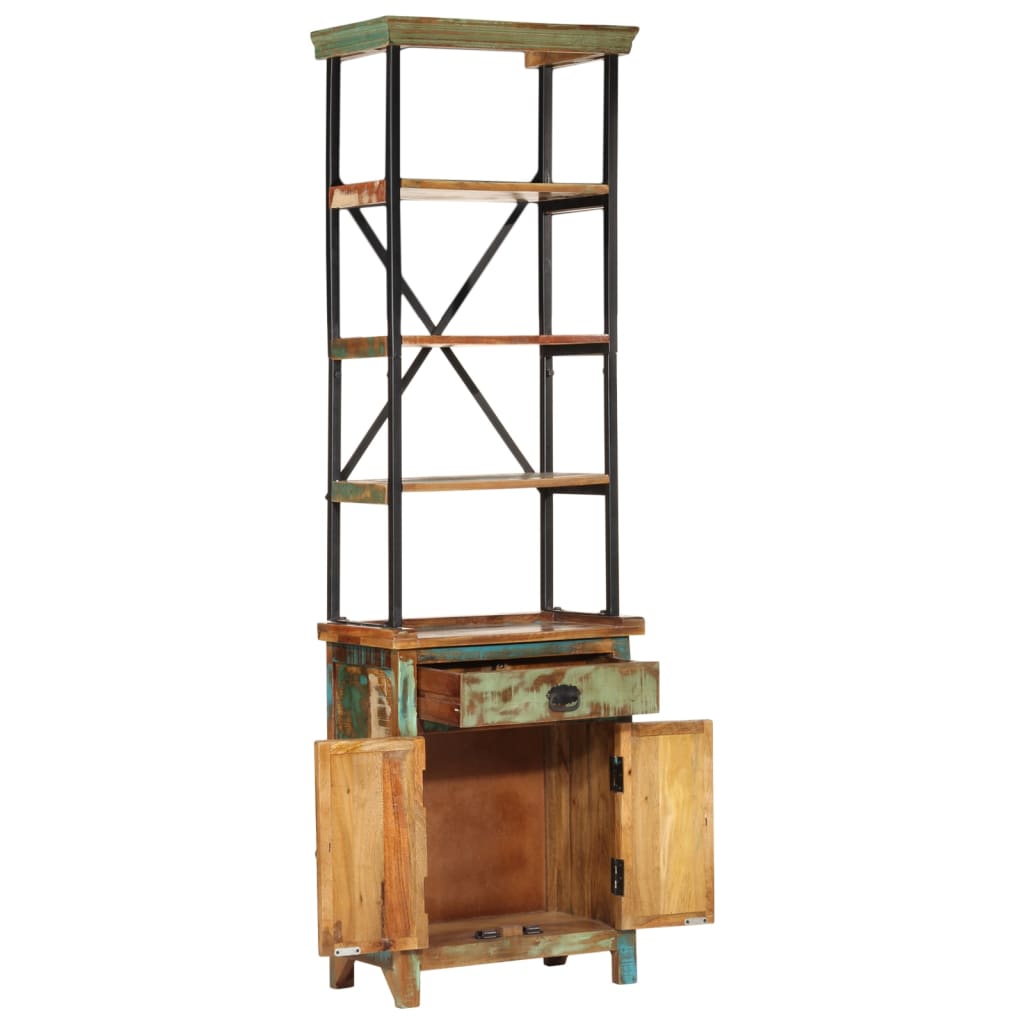 Visoka komoda 55 x 30 x 180 cm od masivnog obnovljenog drva