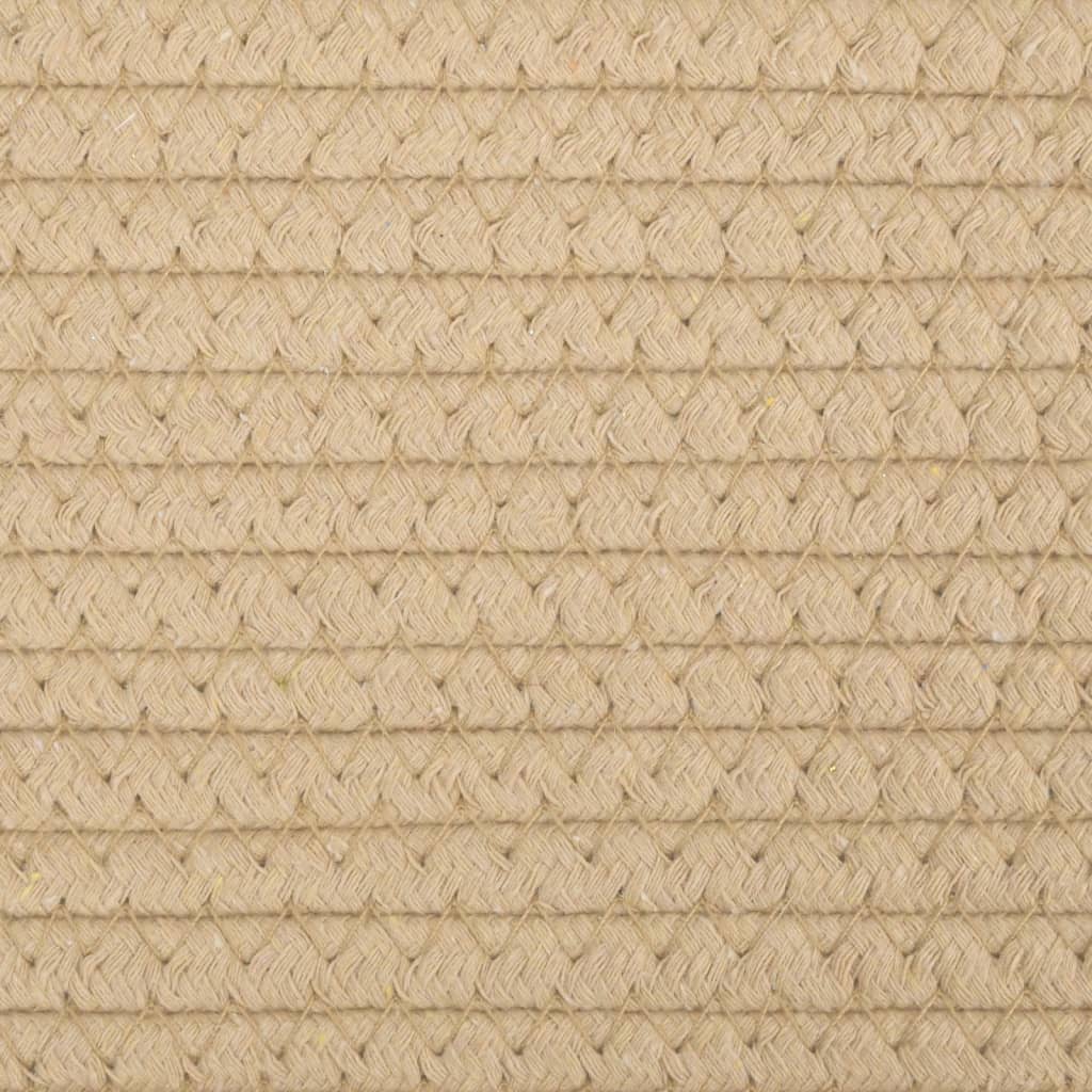 Košare za pohranu 2 kom bež-bijele Ø 28x28 cm pamučne