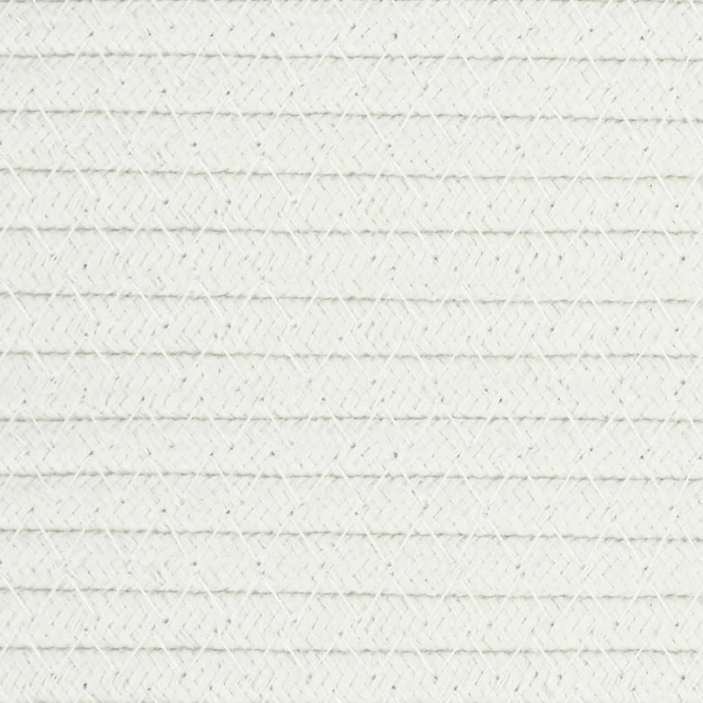Košara za rublje sivo-bijela Ø 60 x 36 cm pamučna