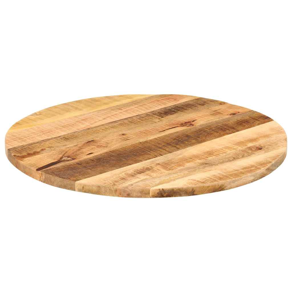 Stolna ploča Ø 70x3,8 cm okrugla od masivnog grubog drva manga