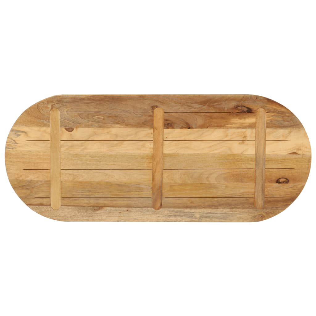 Stolna ploča 100x40x2,5 cm ovalna od masivnog grubog drva manga