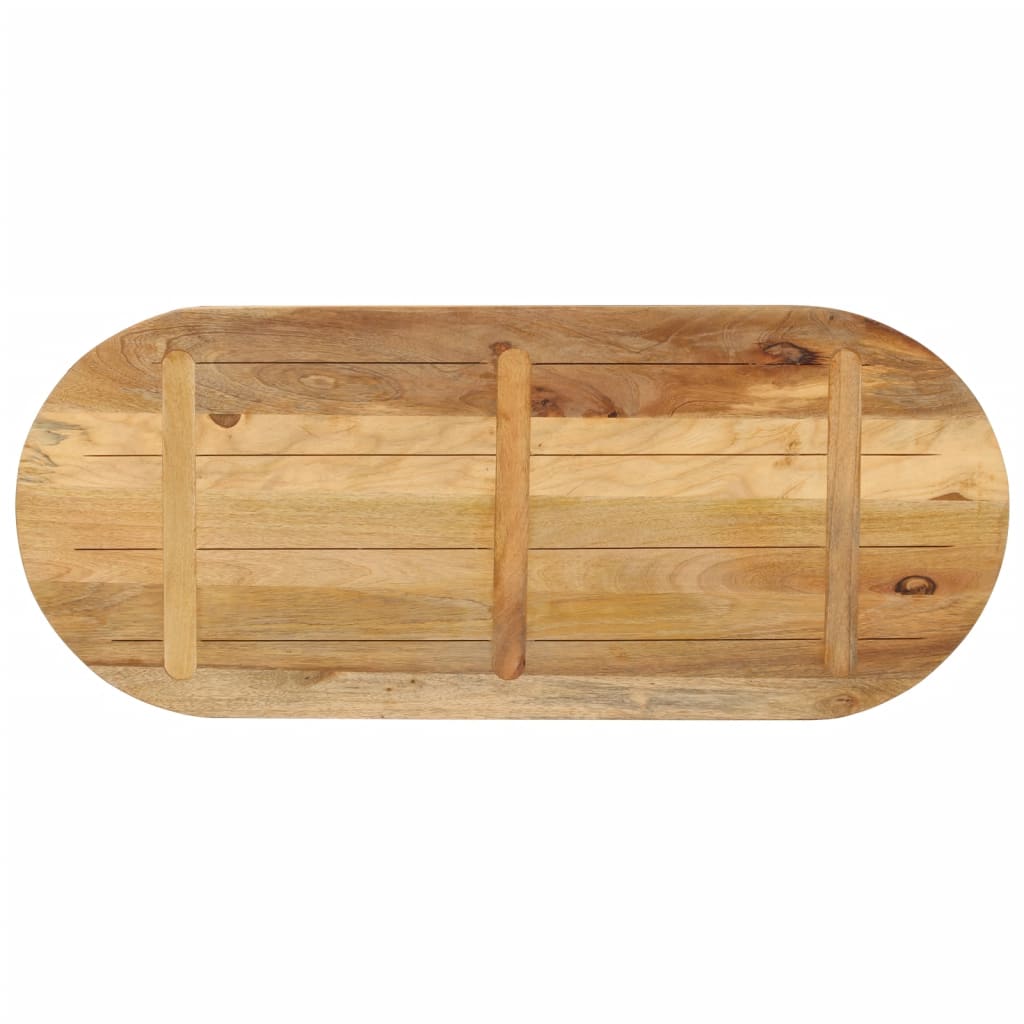 Stolna ploča 110x50x2,5 cm ovalna od masivnog grubog drva manga