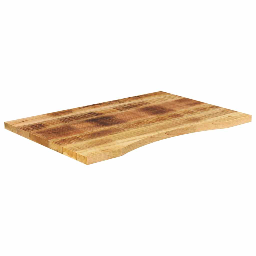 Ploča za radni stol zaobljena 80x50x2,5 cm od drva manga
