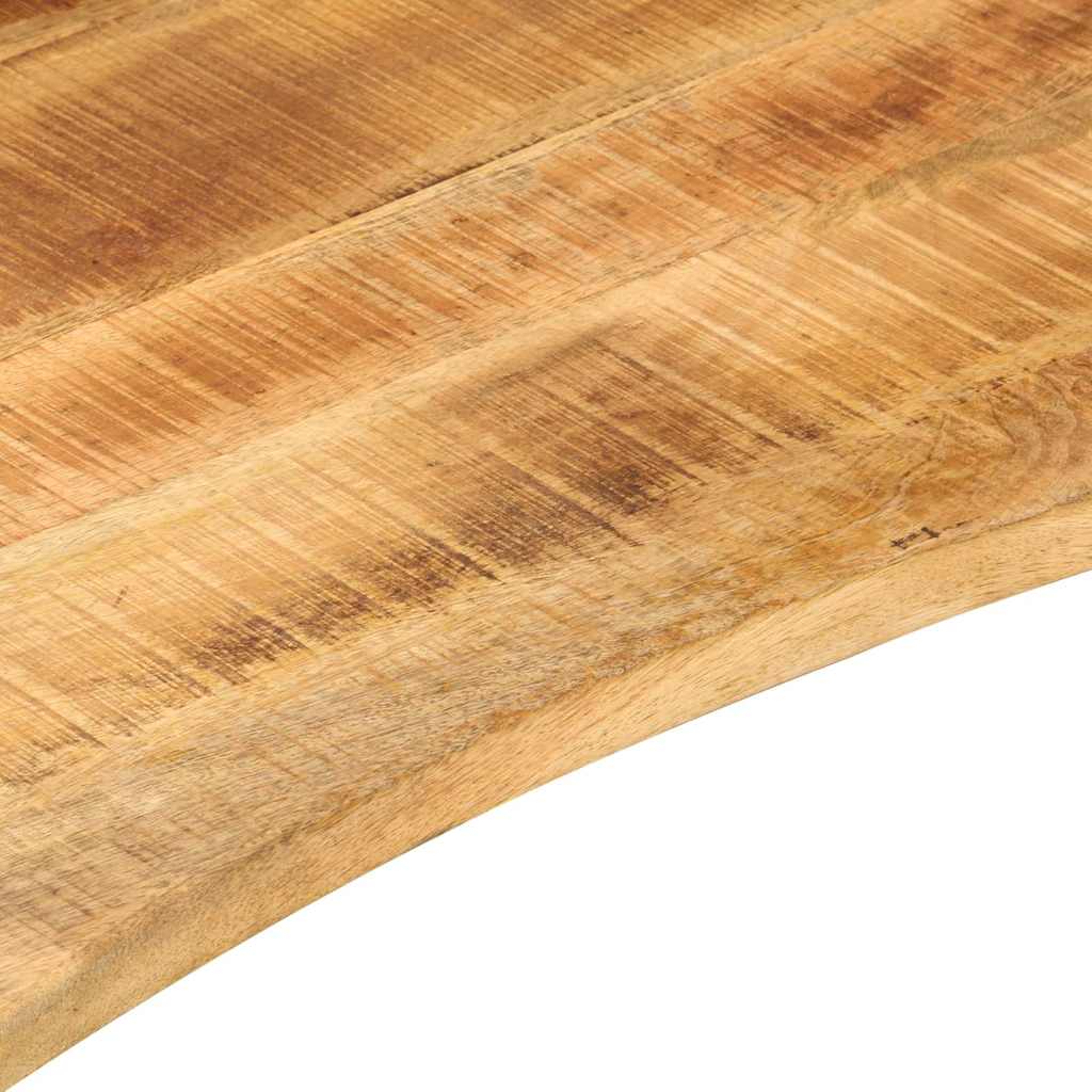 Ploča za radni stol zaobljena 90x50x2,5 cm od drva manga