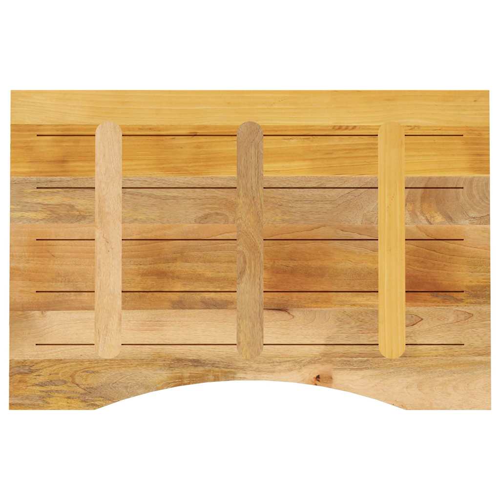 Ploča za radni stol zaobljena 100x50x2,5 cm od drva manga