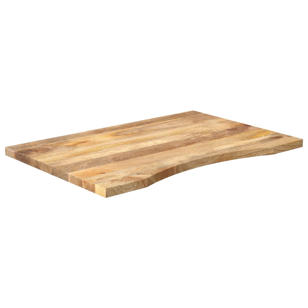 Ploča za radni stol zaobljena 80x60x2,5 cm od drva manga