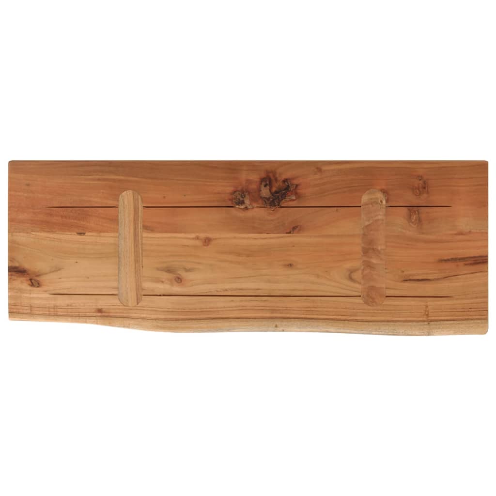Zidna polica 50x20x2,5 cm pravokutna bagremovo drvo živi rub