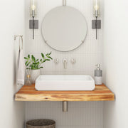 Kupaonska radna ploča 70x60x2,5 cm pravokutna od drva bagrema