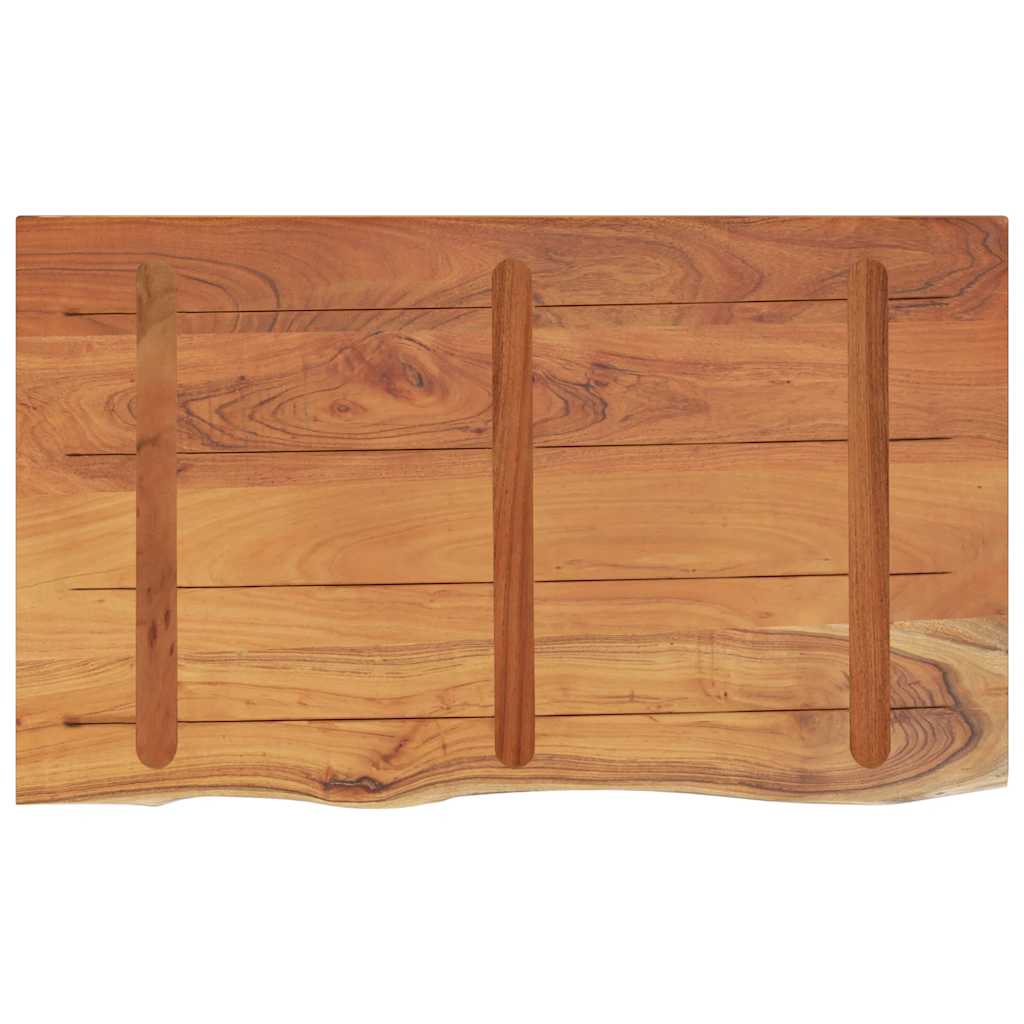 Kupaonska radna ploča 90x60x2,5 cm pravokutna od drva bagrema