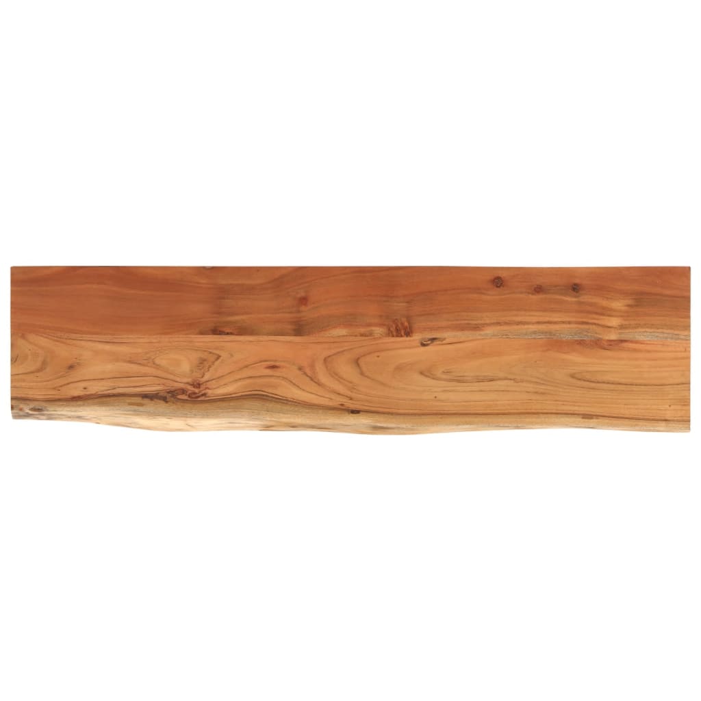 Zidna polica 80x20x3,8 cm pravokutna bagremovo drvo živi rub
