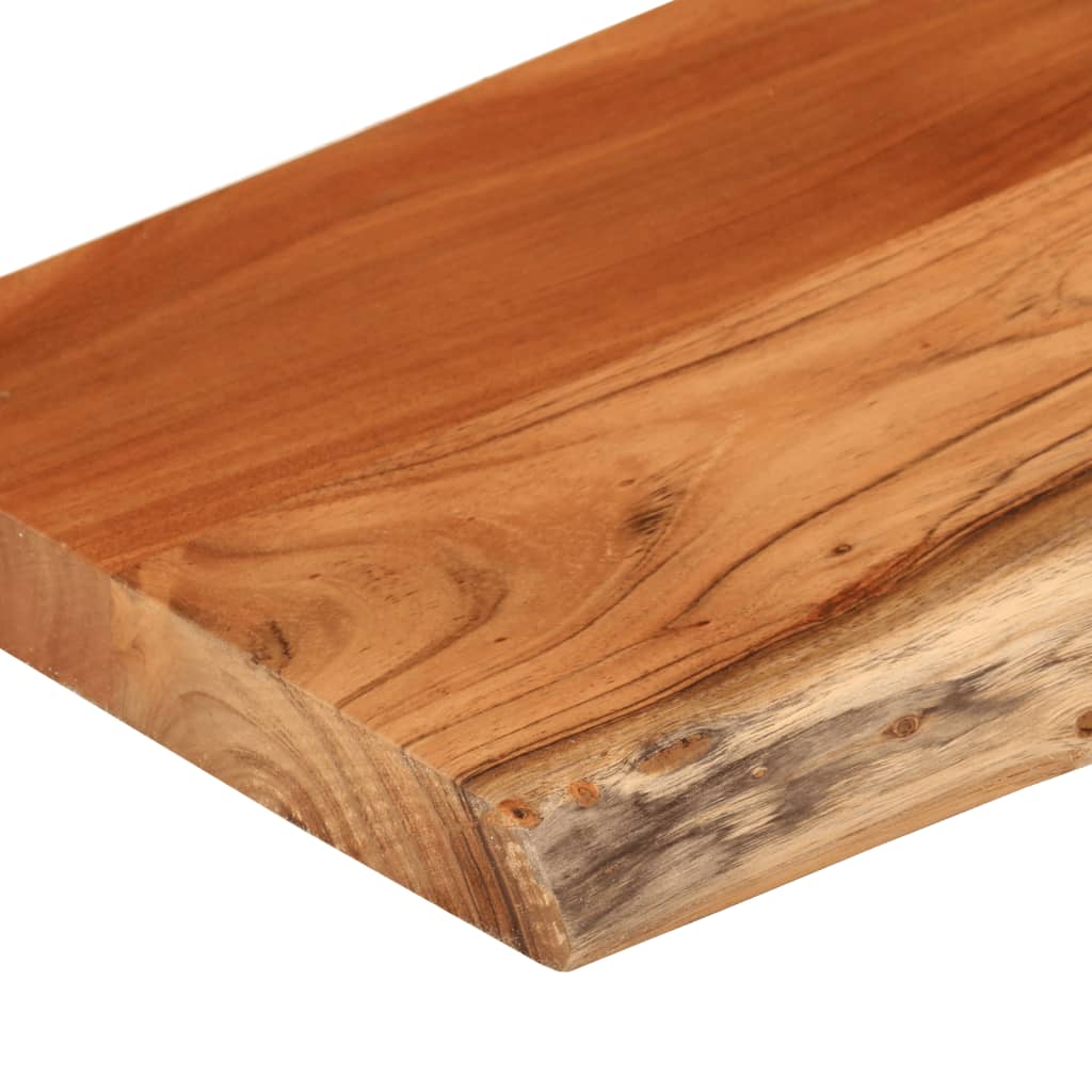 Zidna polica 80x20x3,8 cm pravokutna bagremovo drvo živi rub
