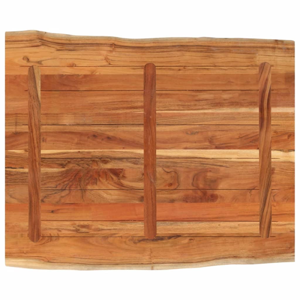 Stolna ploča 90x80x3,8 cm pravokutna bagremovo drvo živi rub