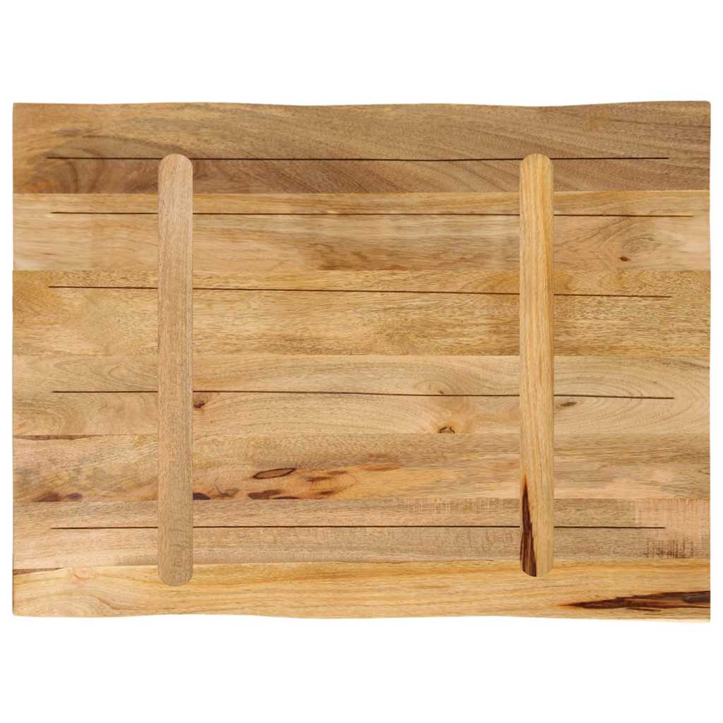Stolna ploča sa živi rub 70x60x3,8 cm masivno grubo drvo manga