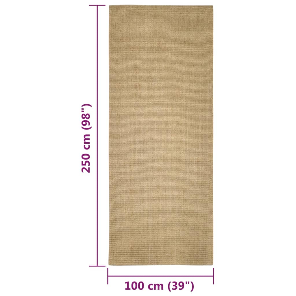 Tepih od sisala za grebanje 100 x 250 cm