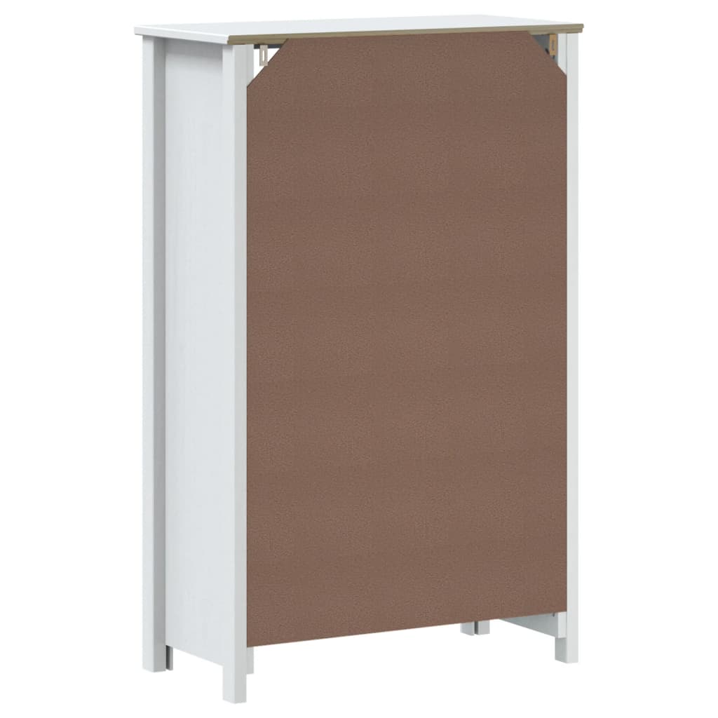 Kupaonski ormarić BERG bijeli 69,5x34x110cm od masivne borovine