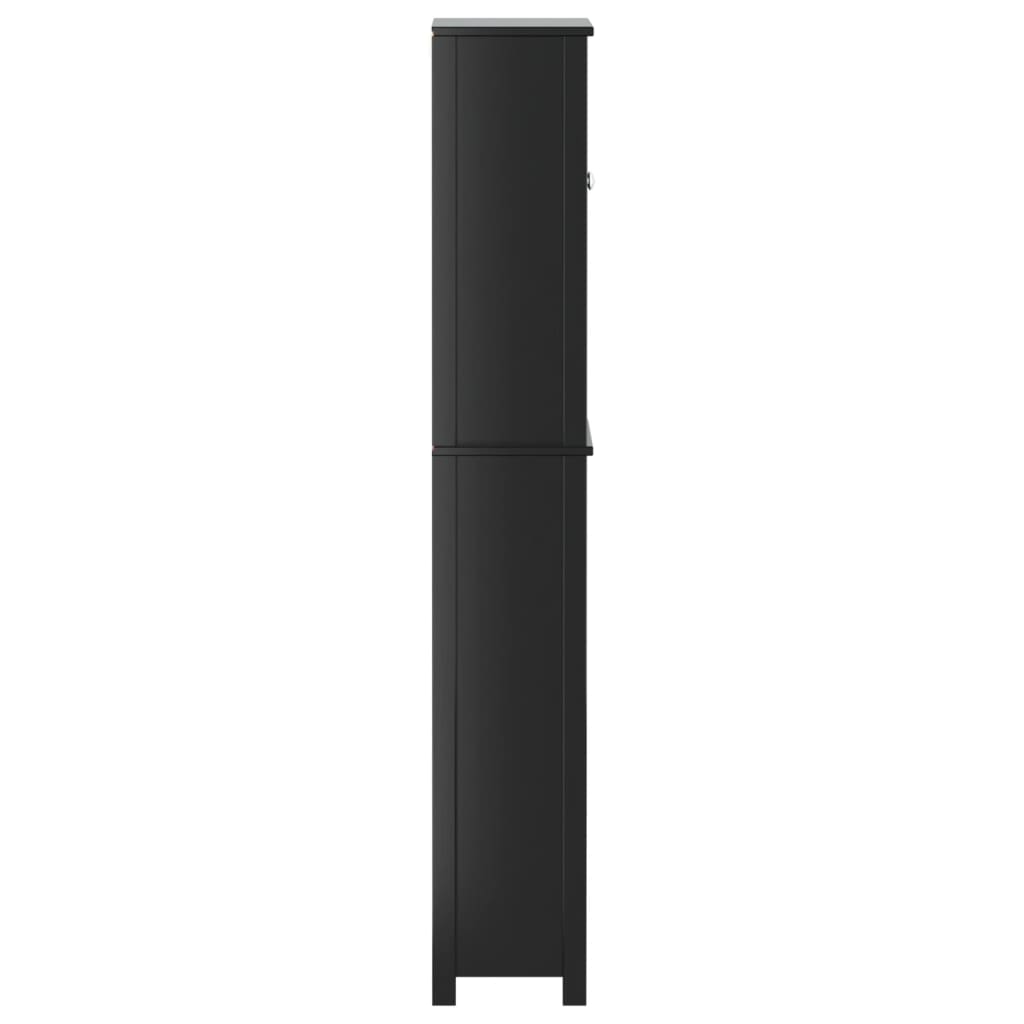 Spremište iznad toaletne školjke BERG crno 60x27x164,5cm drveno