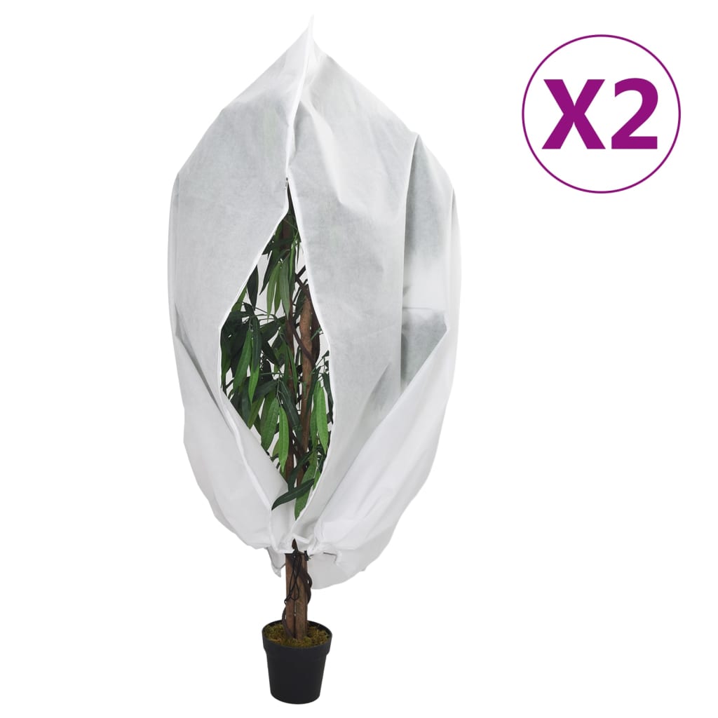Navlake za biljke od flisa s patentom 2 kom 70 g/m² 2,36x2 m