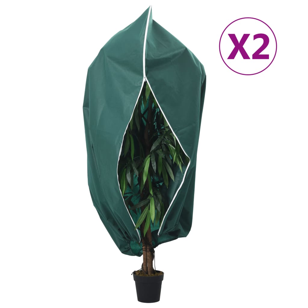 Navlake za biljke od flisa s patentom 2 kom 70 g/m² 3,93x3 m