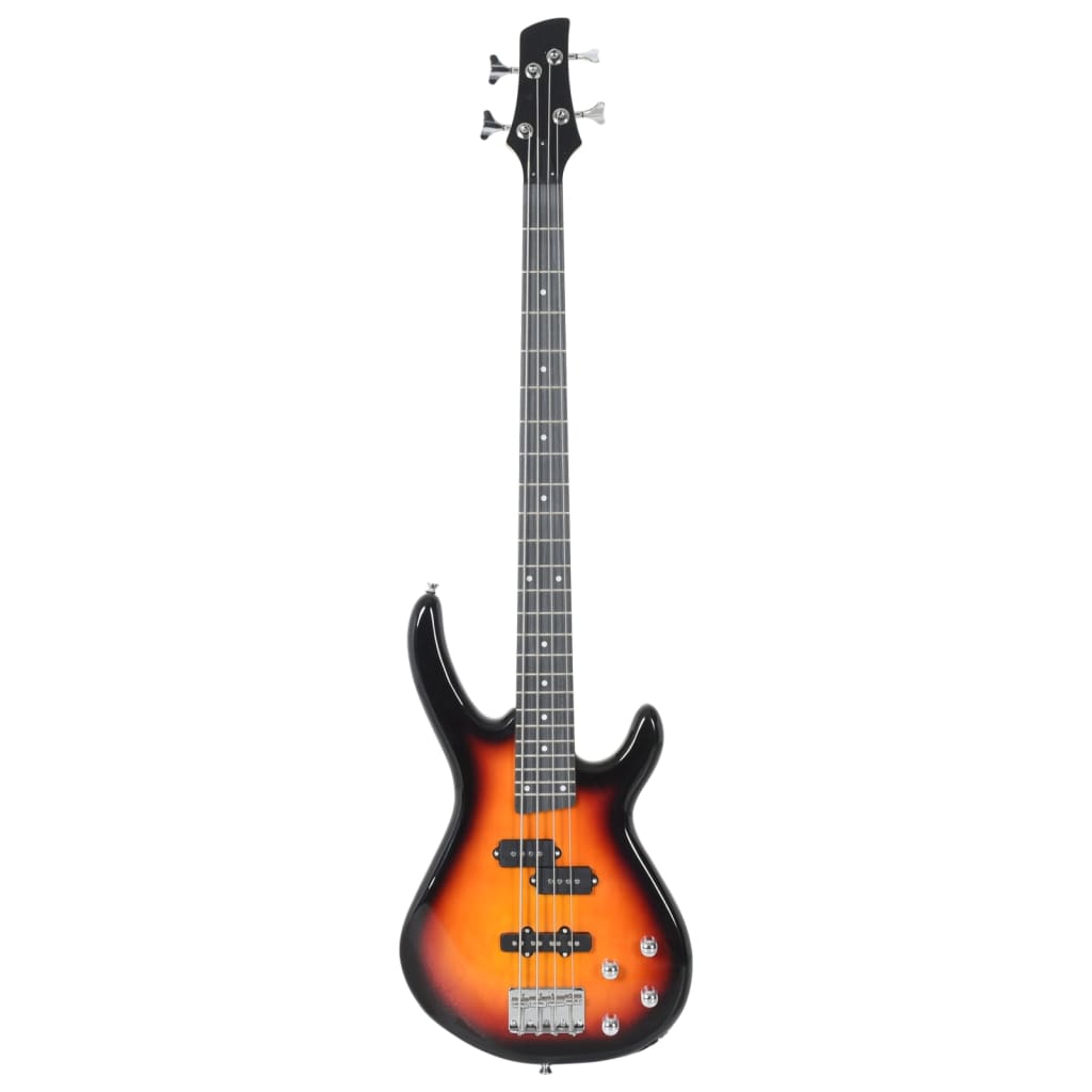 Električna bas gitara za početnike s torbom smeđe-crna 4/4 46 "