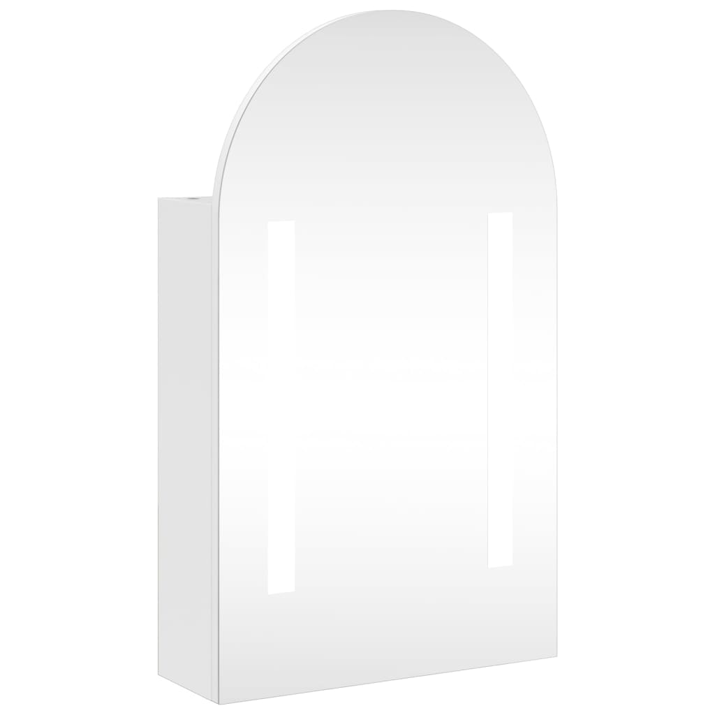 Kupaonski ormarić s ogledalom LED lučni bijeli 42 x 13 x 70 cm