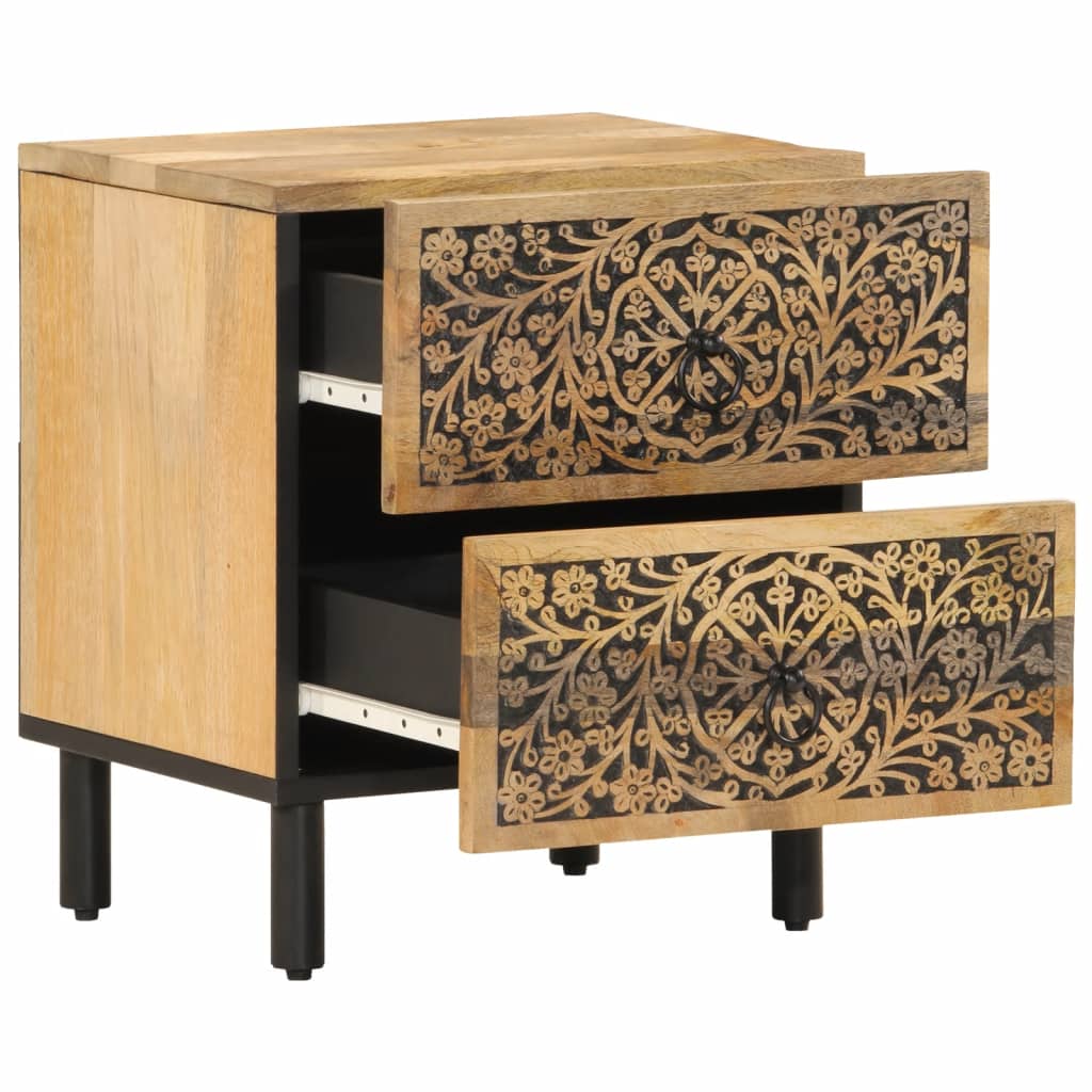 Noćni ormarić 40 x 33 x 46 cm od masivnog drva manga