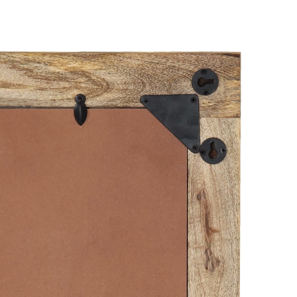 Kupaonsko ogledalo 50 x 70 x 2,5 cm masivno drvo manga i staklo