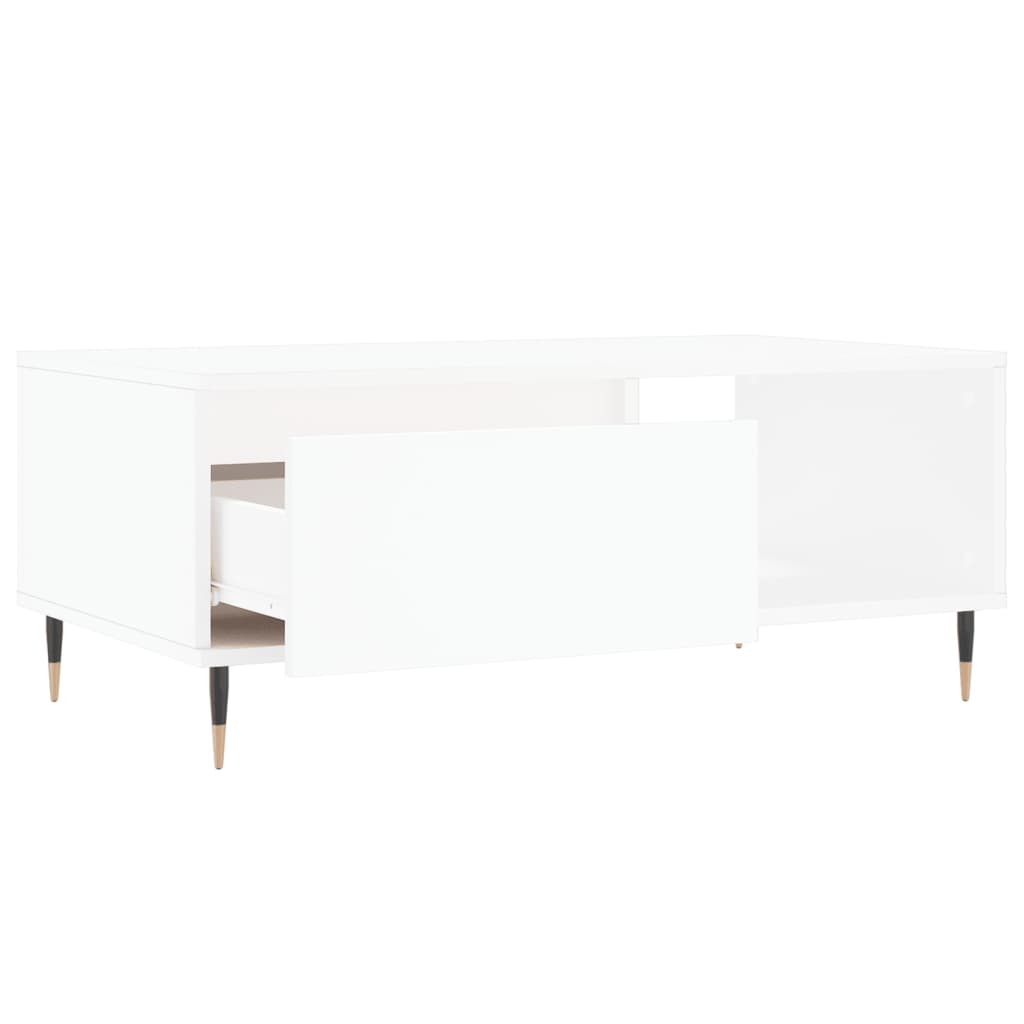 Stolić za kavu bijeli 90 x 50 x 36,5 cm od konstruiranog drva