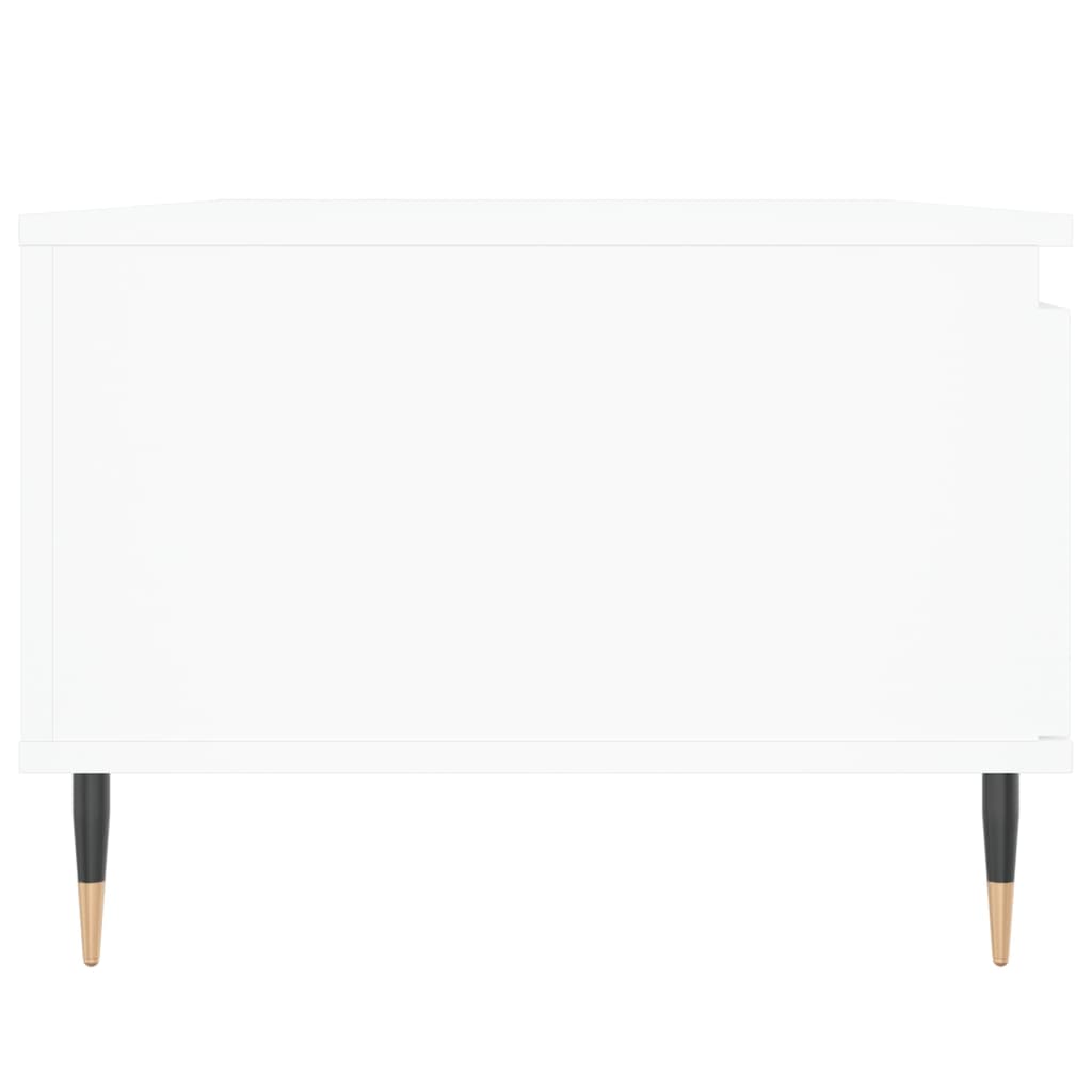 Stolić za kavu bijeli 90 x 50 x 36,5 cm od konstruiranog drva