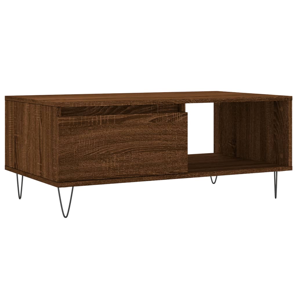 Stolić za kavu smeđa boja hrasta 90x50x36,5cm konstruirano drvo