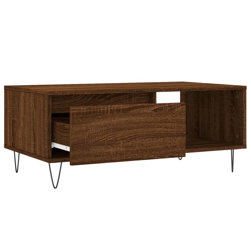 Stolić za kavu smeđa boja hrasta 90x50x36,5cm konstruirano drvo