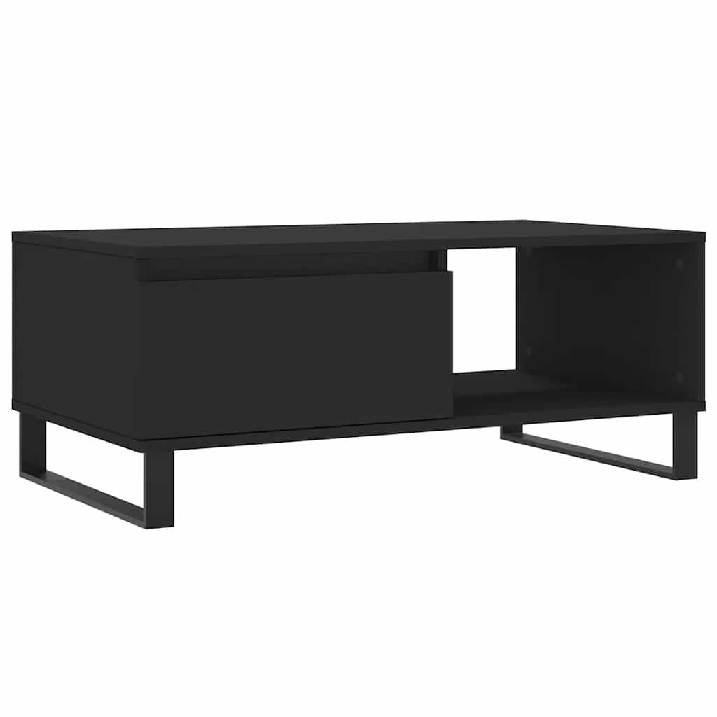 Stolić za kavu crni 90 x 50 x 36,5 cm od konstruiranog drva