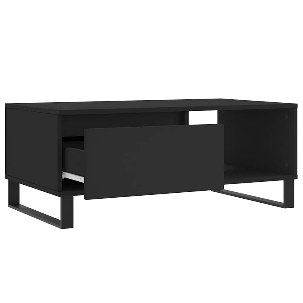 Stolić za kavu crni 90 x 50 x 36,5 cm od konstruiranog drva