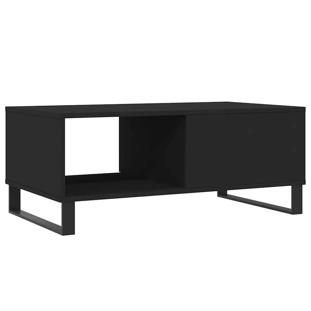 Stolić za kavu crni 90 x 50 x 36,5 cm od konstruiranog drva