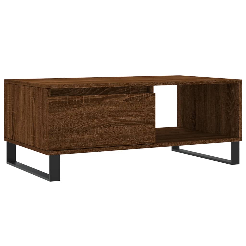 Stolić za kavu smeđa boja hrasta 90x50x36,5cm konstruirano drvo